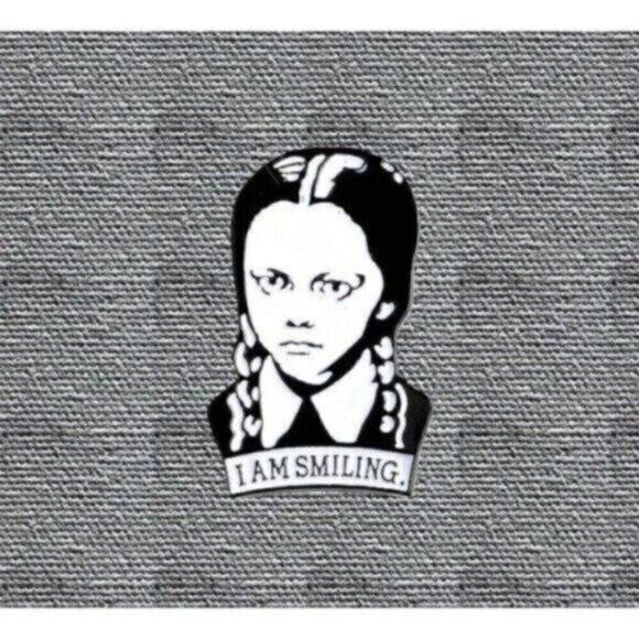 3/20 I Am Smiling Wednesday Addams Enamel Pin - Picture 1 of 1